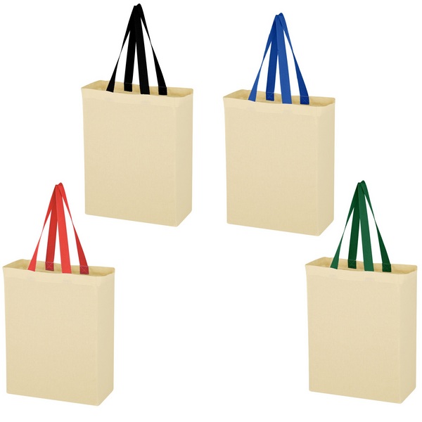 JH3208B Natural Cotton Canvas Grocery Tote Bag
